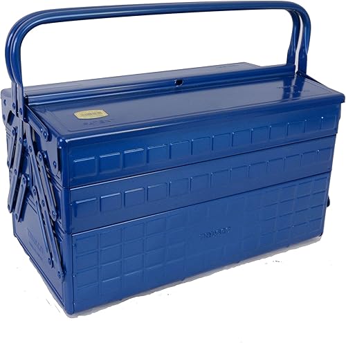 TRUSCO GT-410-B - Caja de herramientas de 3 niveles, 16.2 x 8.7 x 13.4 pulgadas (162.2 x 86.6 x 135.0 in), color azul