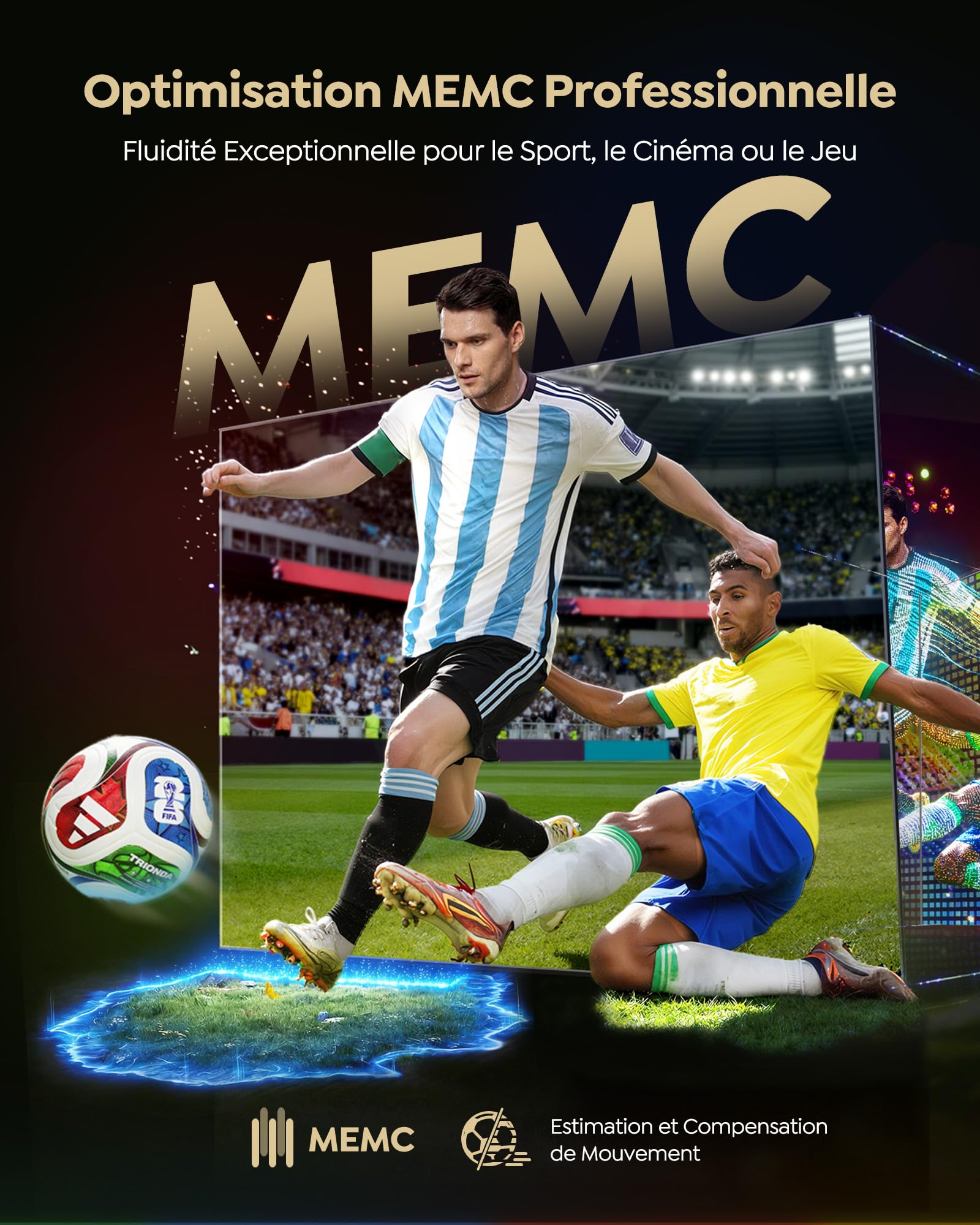 Vidéoprojecteur 4K MEMC【2200 ANSI/Google TV 14.0/Dolby 40W】 Auto Focus/Keystone WiMiUS Vidéoprojecteur de Jour 4K, Contrôle Vocal, HDR10,Rétroprojecteur WiFi Bluetooth 1080P Zoom Home Cinéma HDMI 2.1 - 4