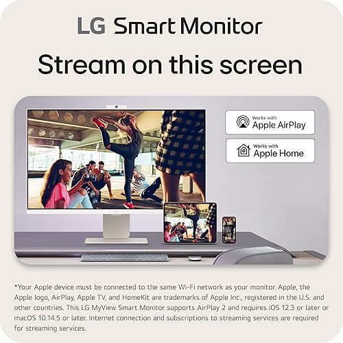 Miniatura 3 de LG 32SR85U-W Monitor inteligente de 32 pulgadas 4K UHD (3840x2160), pantalla IPS, webOS 23, USB tipo C 90W PD, cámara web FHD integrada y altavoz,