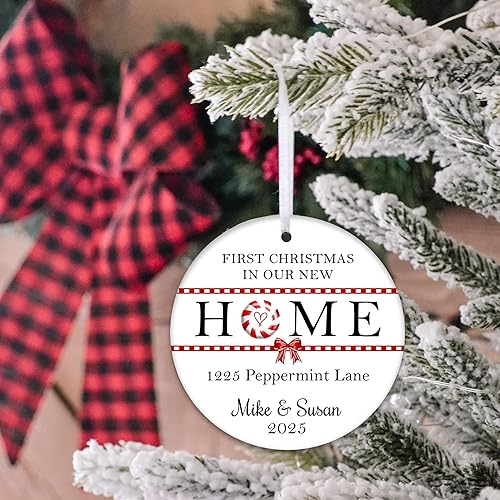 Miniatura 10 de Adornos de Navidad para el hogar 2022 - Adorno de Navidad para la primera Navidad en nuestro nuevo hogar 2022 adorno de Navidad de cerámica de 3