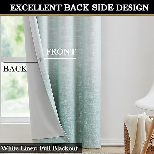 Miniatura 5 de Paneles de cortinas opacas de 84 pulgadas de largo, reducción de ruido, cortinas de tratamiento de ventanas de eficiencia energética para
