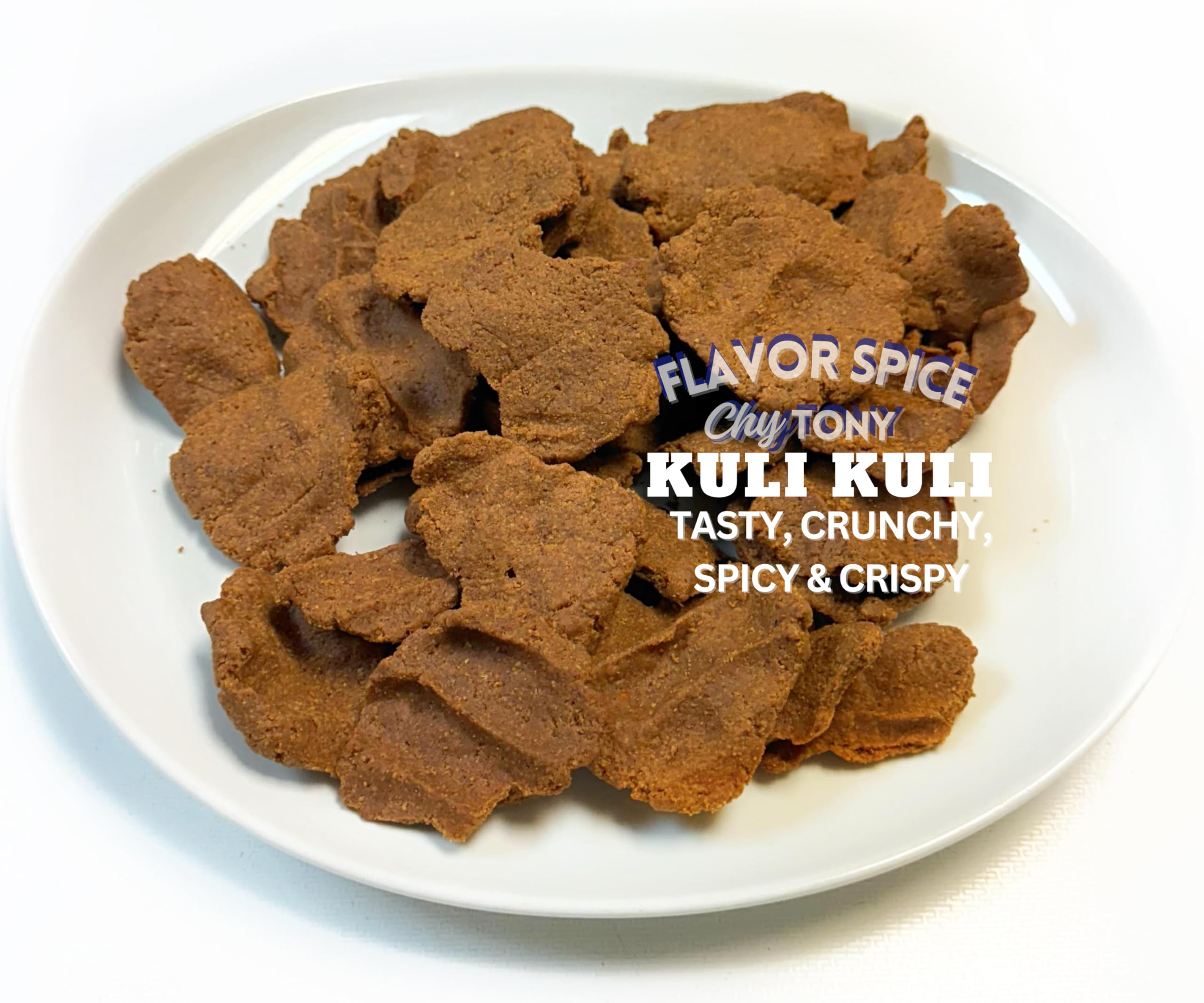 Generic Peanut Snack Cake | Kuli Kuli 10oz | So Tasty, Crunchy, Spicy and Crispy | 1 Bottle