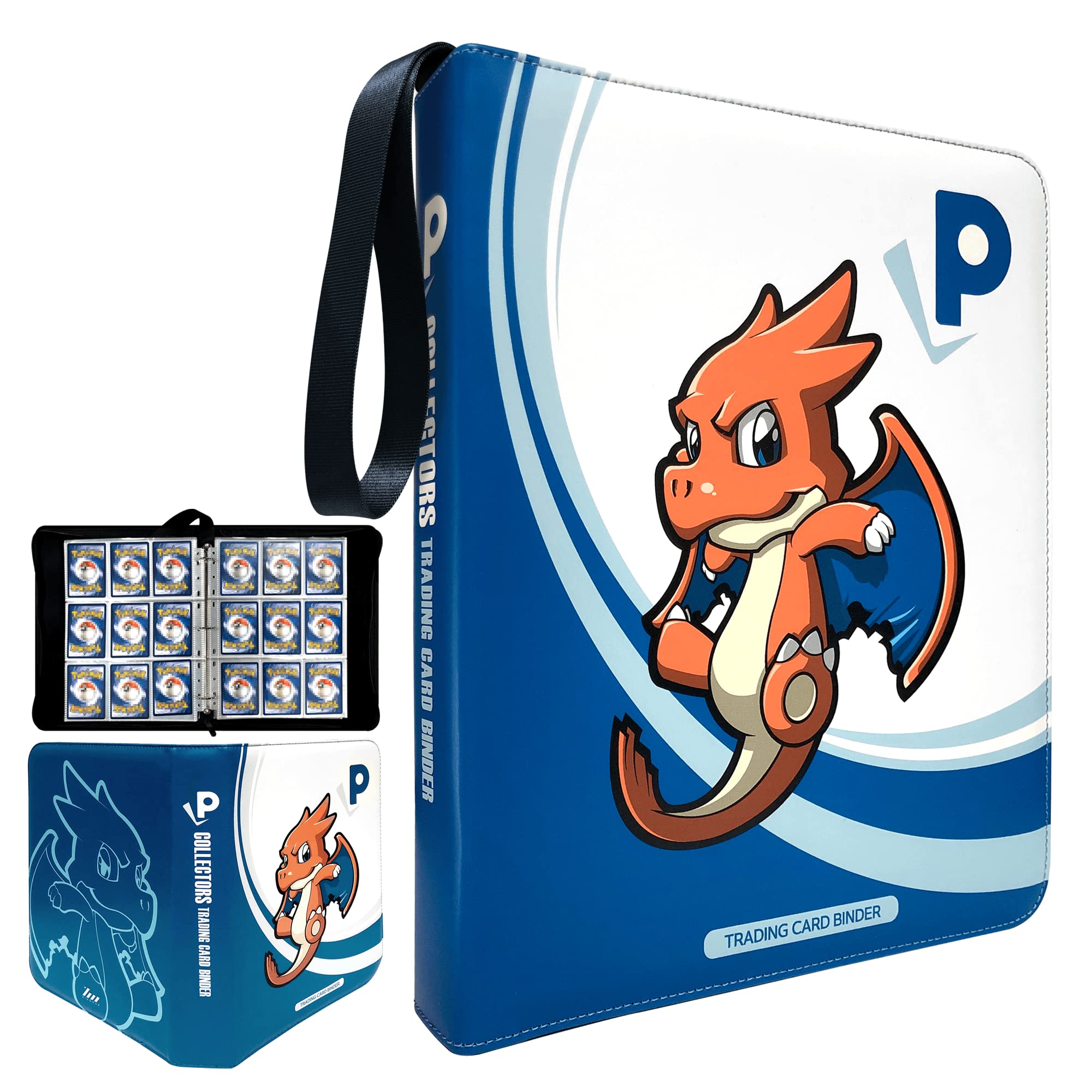 Amazon.com : ZINOMAR Card Binder for Pokemon Cards Binder 9-Pocket, with 40  Removable Sleeves for 720 Cards, Portable Card Collector Album Holder Book,  Zip Carrying Case Display Storage for TCG - Blue : Office Products