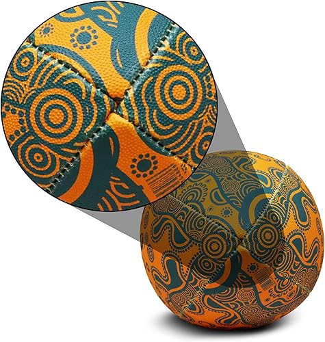 Miniatura 6 de Gilbert Australia Wallabies - Soporte de pelota de rugby indígena talla 5 con licencia oficial