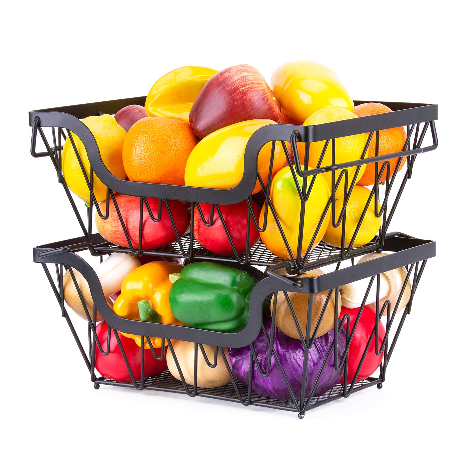 Buy Fruit Basket for Kitchen,Stackable Storage Bins for Kitchen