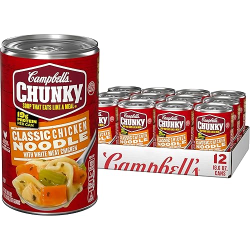 Miniatura 22 de Campbell's Sopa gruesa, sopa clásica de fideos con pollo, cuenco para microondas de 15.25 onzas (caja de 8)