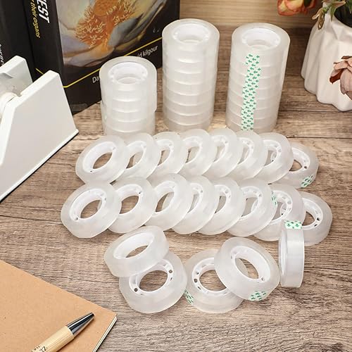 Miniatura 2 de 200 rollos de cinta transparente a granel de 12 x 1260 pulgadas, cinta invisible brillante para dispensadores de envoltura de regalos, oficina,