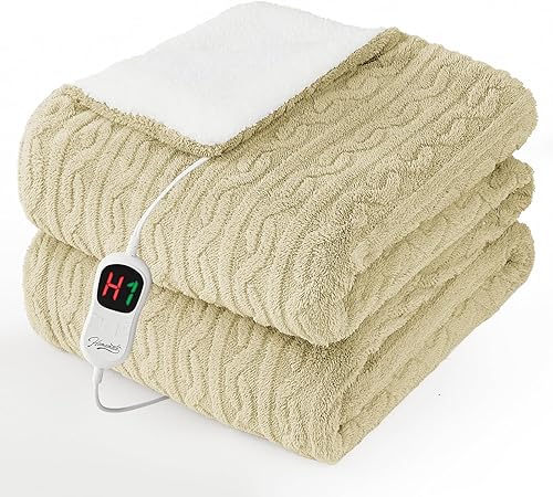 Miniatura 38 de Homemate Manta Eléctrica con Calefacción Twin Individual - 62"x84" Mantas de Cama con Calefacción Throw con 10 Niveles de Calefacción, 8 Horas de