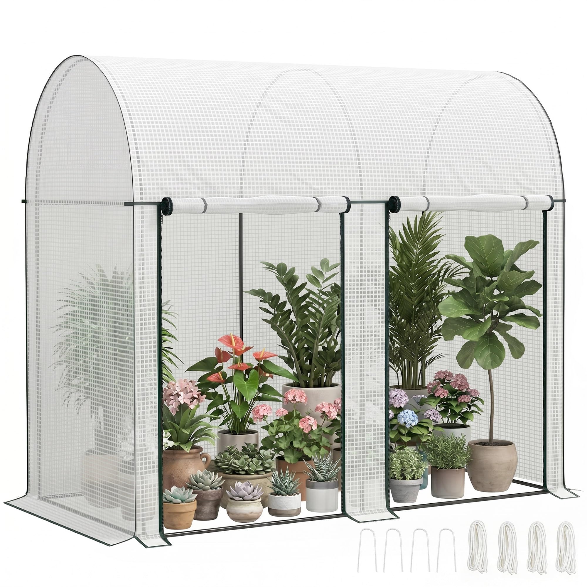 outsunny serre jardin pe