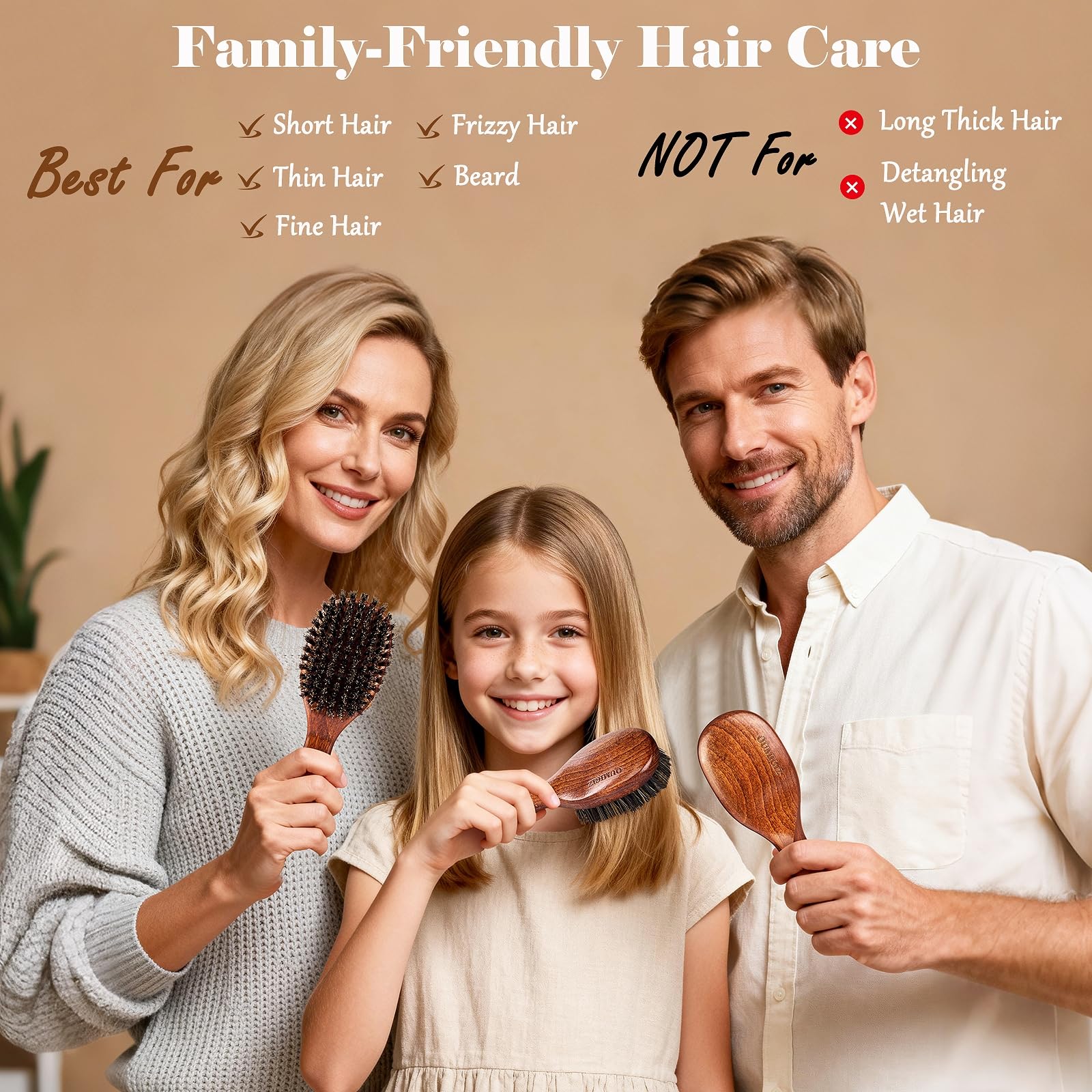 Cepillo de cerdas de jabalí desde 1965, artesanía británica, hecho a mano, de madera natural, mini cepillo para barba, cerdas suaves y puras, desenreda suavemente para mujeres, hombres y niños