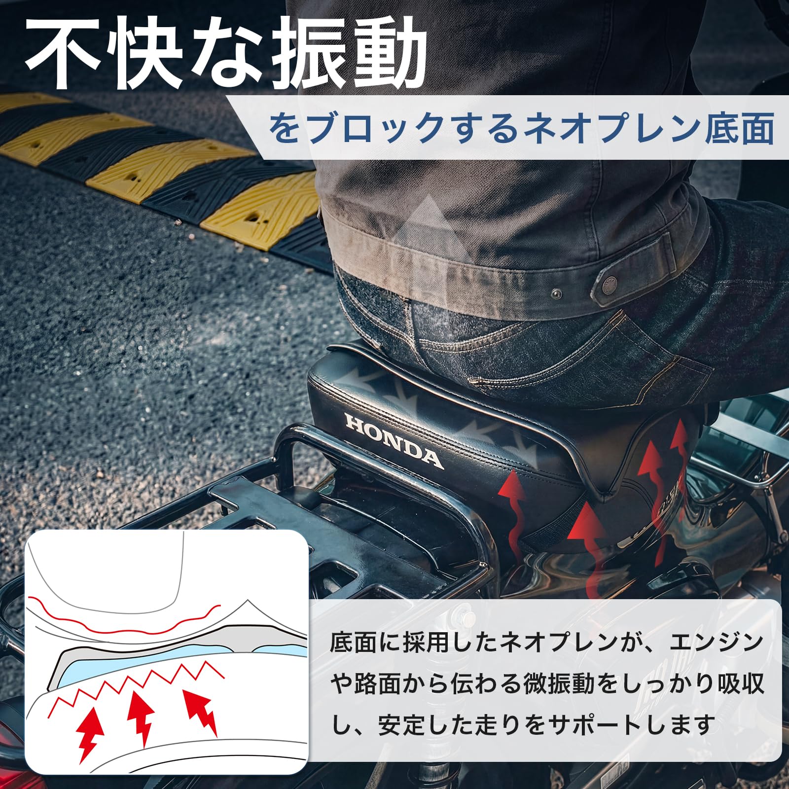 Amazon | MountNomad バイク シートクッション 通気性 ゲルクッション