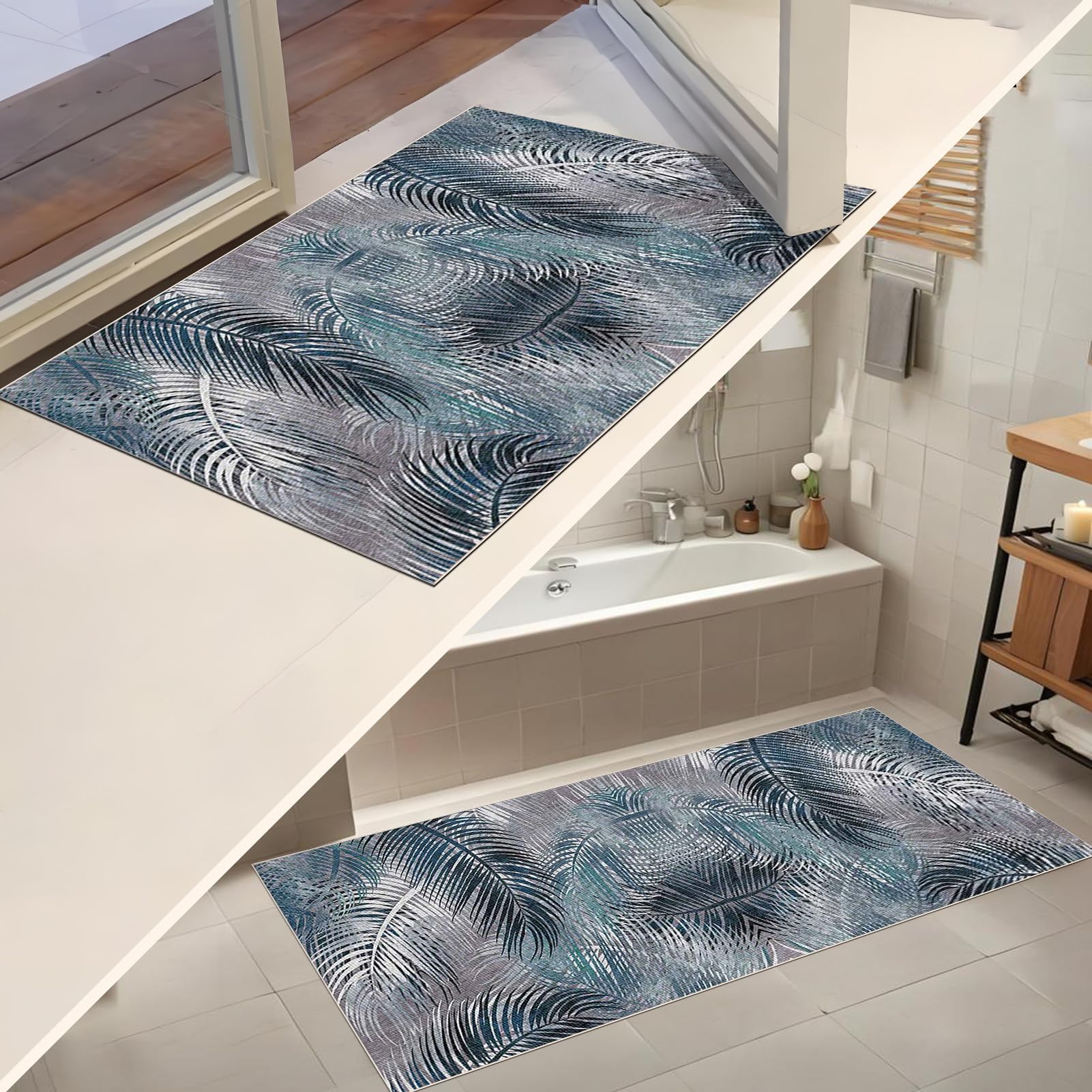 Tappeto Lungo per Corridoio 50 x 280 cm Tappeto corridoio lungo Tappeti cucina lavabile antiscivolo tappeto entrata interno tappeto passatoia tappeto corridoio moderno per Ingresso Cucina Lavanderia