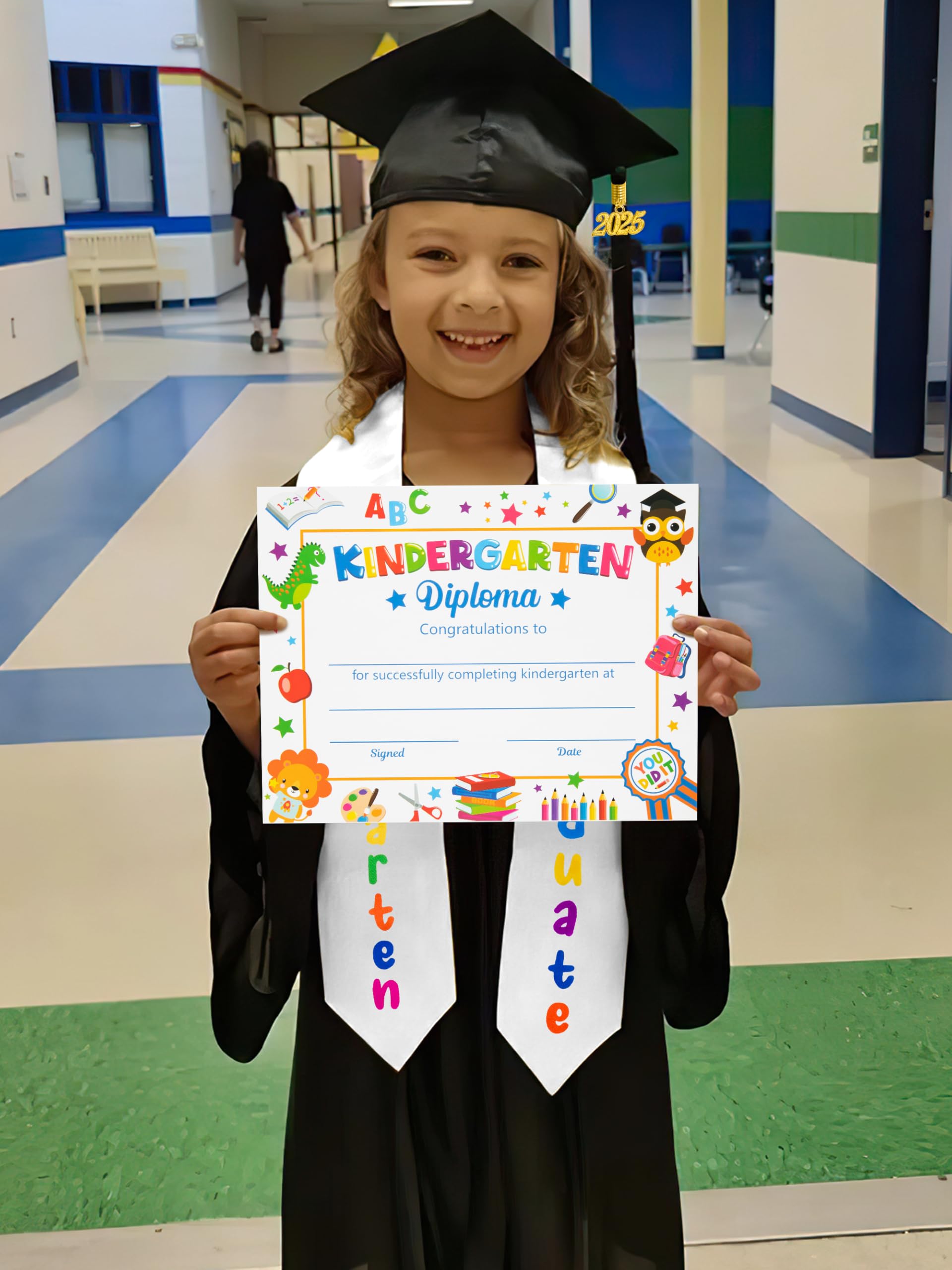 Snapklik.com : QZYL Kindergarten Graduation Cap And Gown Set, 2025 Kids ...