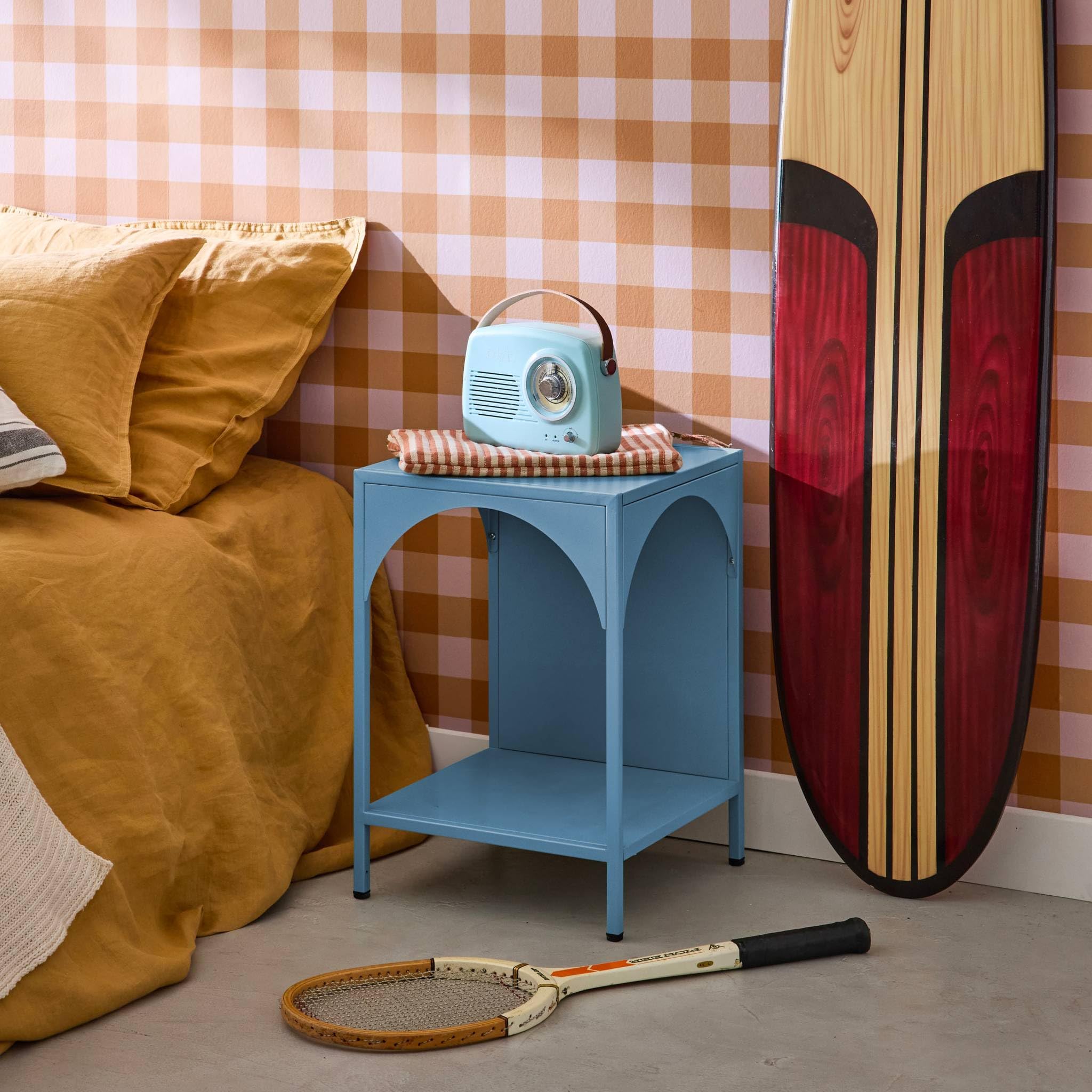 sweeek - Mesilla de Noche para Dormitorio Infantil, Soho, Azul