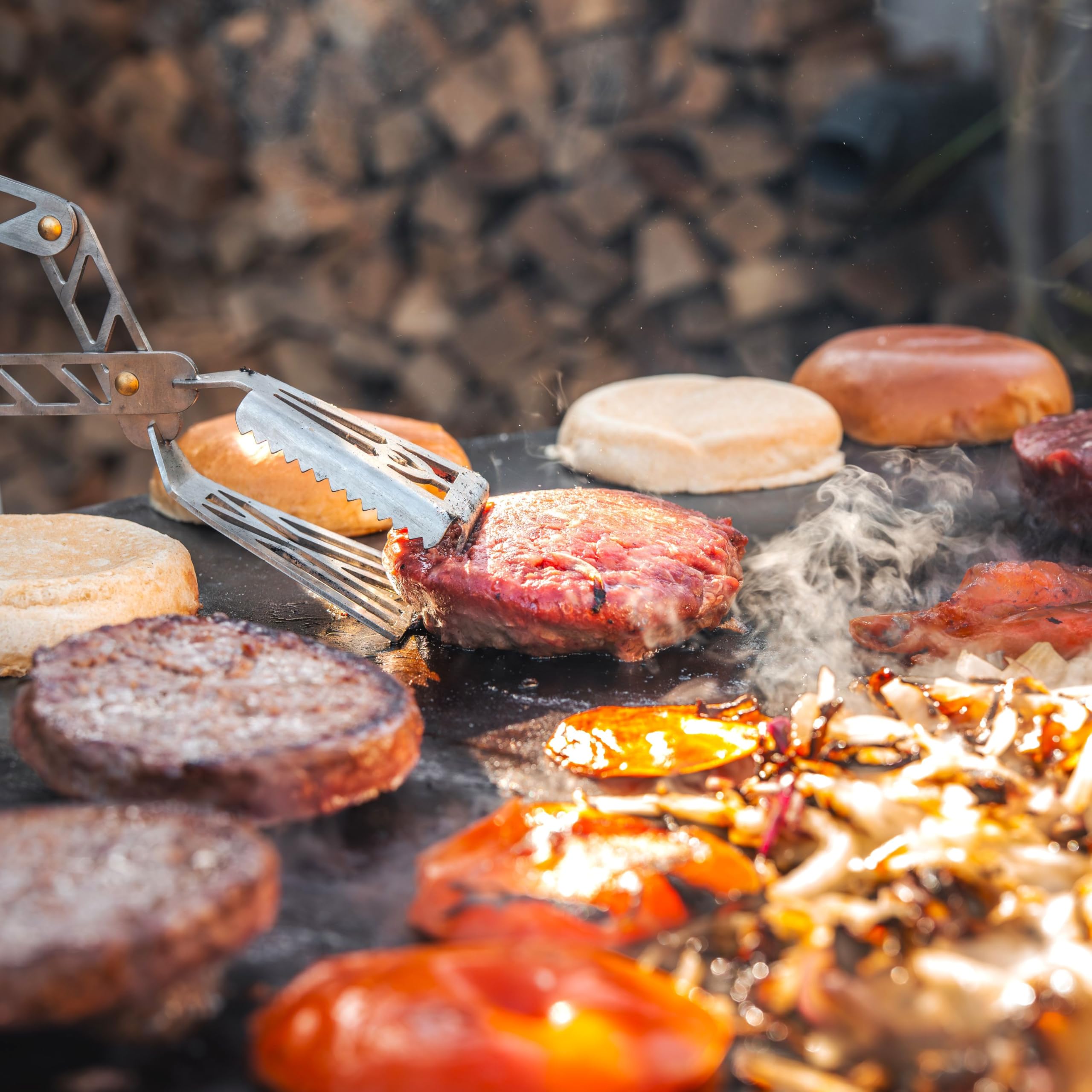 Grillrost.com Das Original T-Rex - Le Migliori pinze da Barbecue tedesche - Massima Potenza Grazie all'azione a Leva - Acciaio Inossidabile