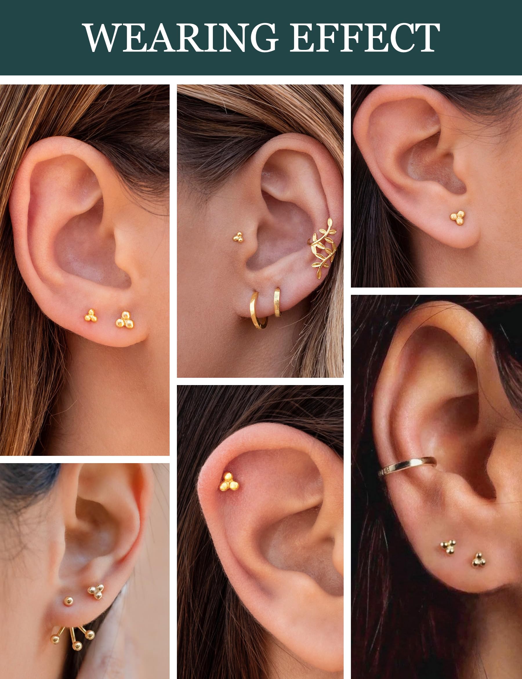 3 Pairs 14k Gold Stud Earrings for Women Hypoallergenic 925 Sterling Silver Post Dainty Silver Cartilage Tragus Earrings Stacks Set Trendy Small Diamond Heart Multiple Piercing Jewelry for Men: ZNBOH 3 Pairs 14k Gold Stud Earrings for Women Hypoallergenic 925 Sterling Silver Post Dainty Silver Cartilage Tragus Earrings Stacks Set Trendy Small Diamond Heart Multiple Piercing Jewelry for Men