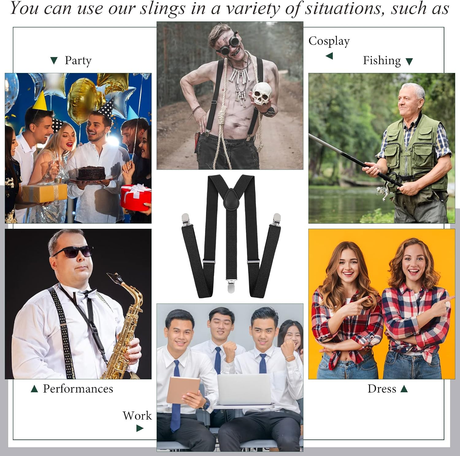 9 Pieces Y Back Style Unisex Suspenders Adjustable Elastic Suspenders for Men Women Rainbow braces with Clip for Pants
