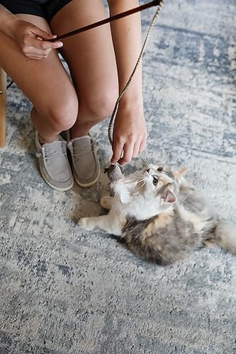 Miniatura 3 de OurPet's Play-N-Squeak Teathered & Feathered Play Wand - Juguete para gatos, para todos los tamaños de raza