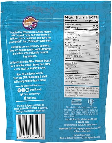 Miniatura 2 de Zollipops Clean Teeth - Paquete variado para el día de San Valentín, paletas anticaries, sin azúcar, con xilitol para dientes sanos, para niños,