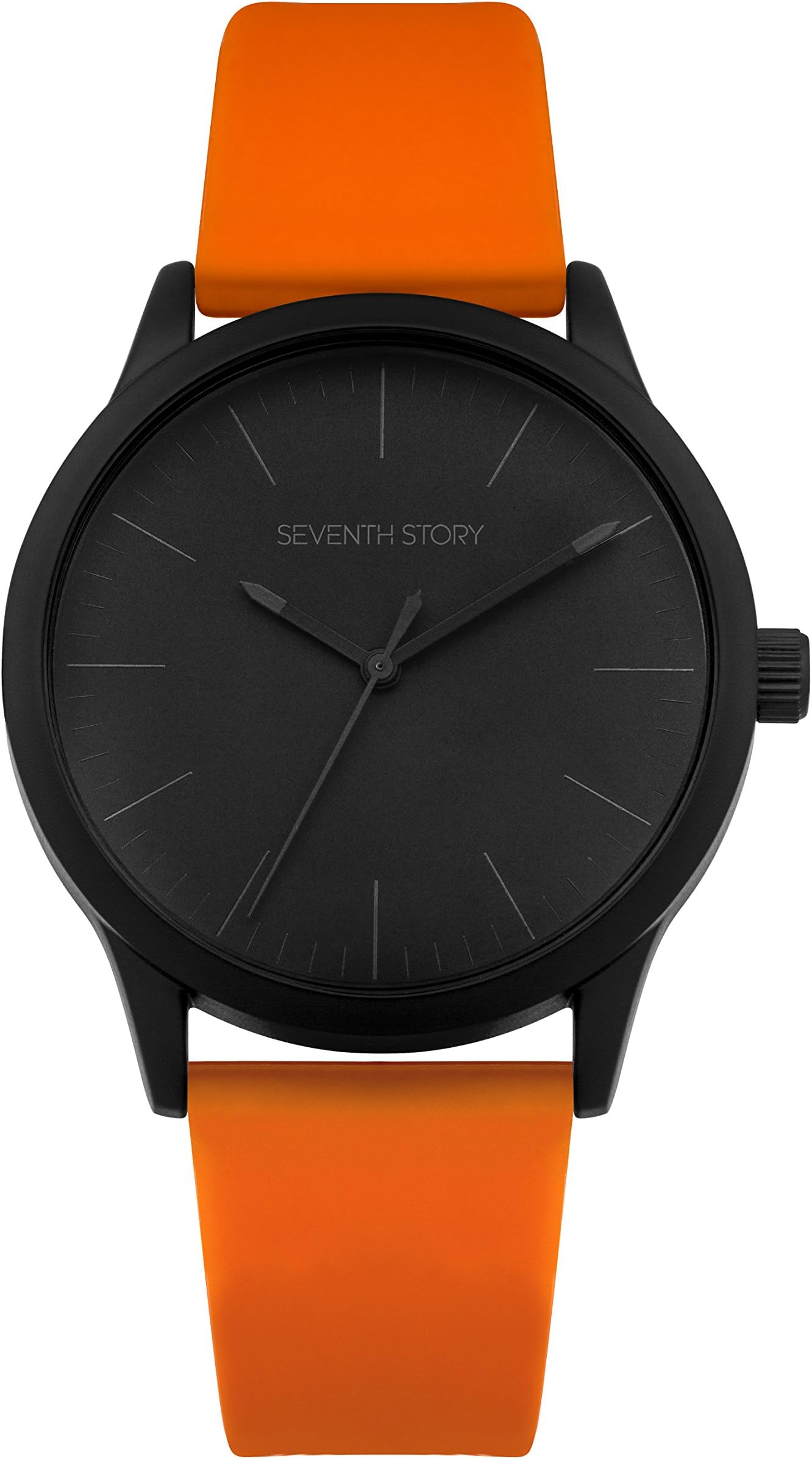 Seventh Story Mens Analogue Classic Quartz Watch with Silicone Strap SS014OB