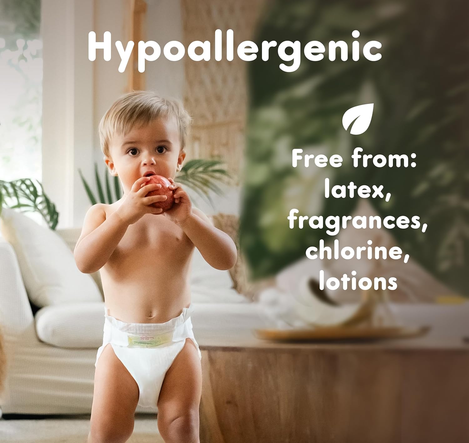 MANEKI BABY Diapers, Size 2 (9–18 lbs), 132 Count, Super-Soft, Ultra-Thin & Highly Absorbent, Hypoallergenic, Fragrance-Free for Sensitive Skin, Breathable, Day & Night Leak Protection (Pack May Vary) - Image 4