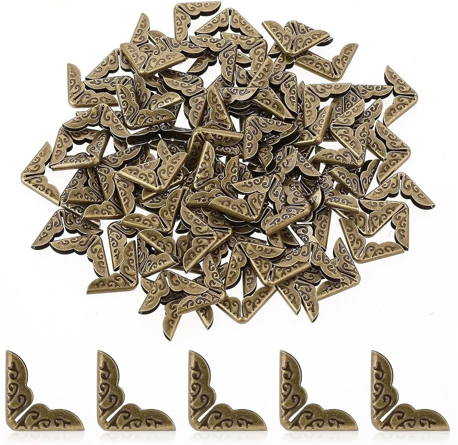 Narożniki do zdjęć w albumie z wycinkami, metalowe ochraniacze na rogi albumu, opakowanie 20 sztuk złota i brązu(20pcs Gold)