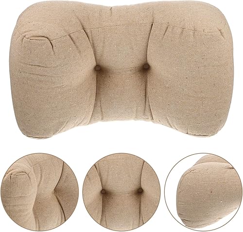 Miniatura 8 de GLEAVI Cojín lumbar para asiento de coche, almohada lumbar para oficina, soporte de cintura de algodón, cojín de apoyo para la espalda