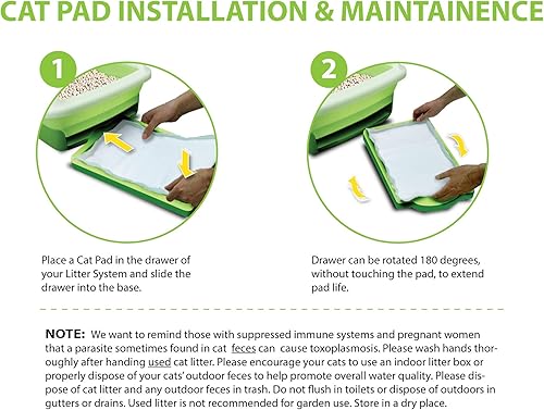 Miniatura 5 de Paw Inspired Cat Pads, repuestos genéricos para el sistema de caja de arena Tidy Cats Breeze, forros desechables para gatitos, almohadillas para