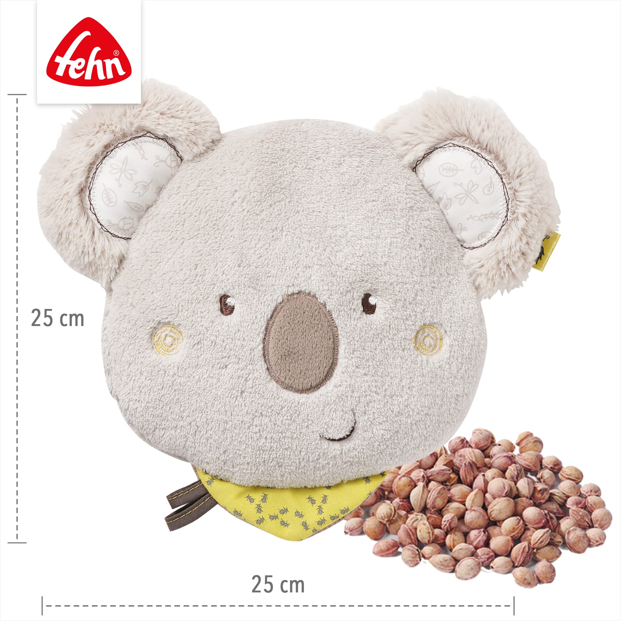 Fehn coussin aux noyaux de cerises koala - Coussin chauffant et rafraîchissans bienfaisants pour bébés et enfants dès la naissance - comme cadeau de naissance