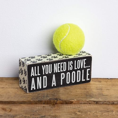 Miniatura 6 de Primitives by Kathy 24983 Cartel de caja recortada con estampado de patas, 5 x 6 pulgadas, diseño de boxeador