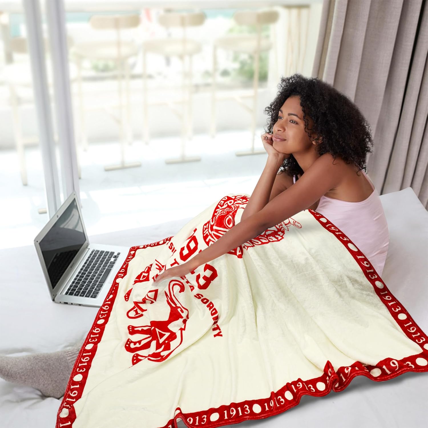 Sorority Gifts for Women Girls Sister Super Soft Cozy Throw Blanket DST Blankets 60"x50" - Image 2