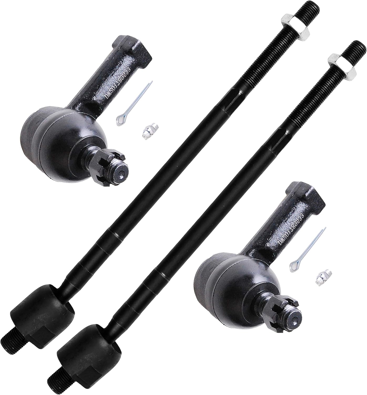 cciyu Front Inner Outer Tie Rod Ends fit for 2001-2006 for Hyundai SANTA FE All Models 4pcs Suspension Kit