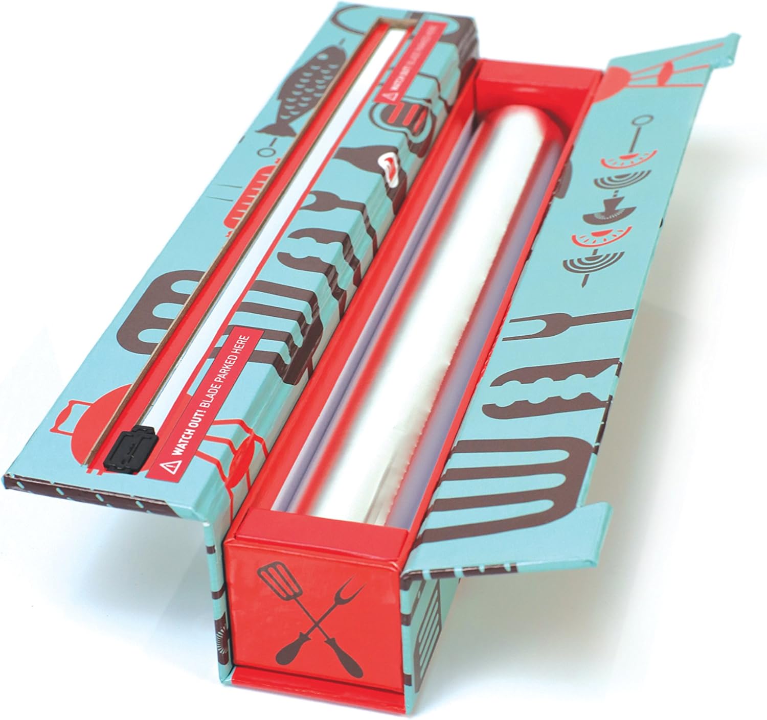 ChicWrap BBQ Tools Foil Dispenser with 12" x 30' Roll of Professional Aluminum Foil - Reusable Dispenser with Slide Cutter : Health & Household