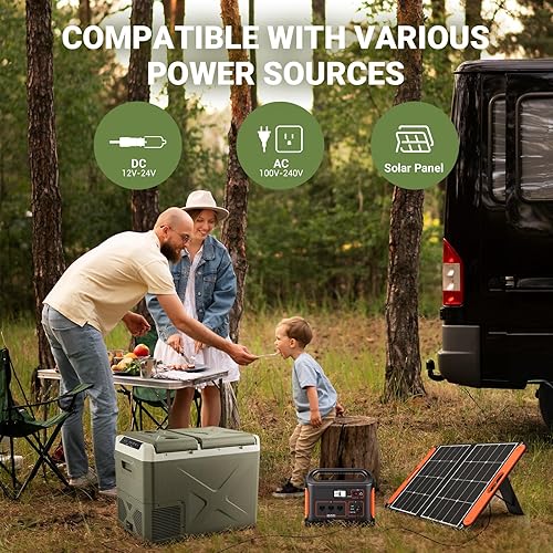 Miniatura 5 de BODEGA COOLER Refrigerador de coche de 12 voltios, refrigerador de coche de 34 cuartos (32 L) zona dual, congelador portátil de 12 V, control de