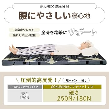 GOKUMIN マットレス 【 高反発 180N 250N 2層構造】 Amazon.co.jp: GOKUMIN マットレス【 高反発 180N 250N 2層構造