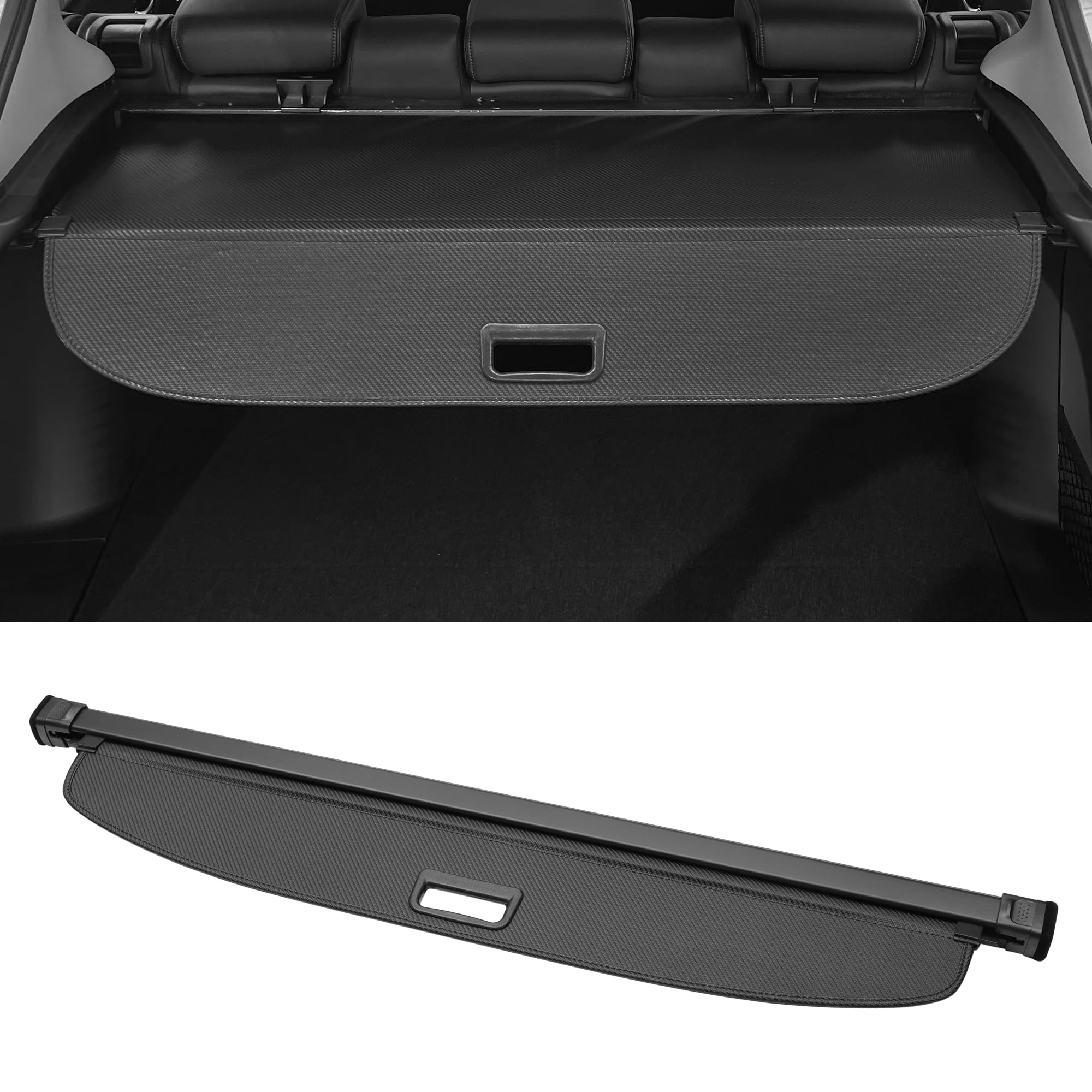 Motoforti Cubierta De Carga Retráctil Para Maletero Para Mercedes-Benz X247 Glb200 Glb220 Glb250 2019-2024 Estante De Equipaje De Maletero Protector Sombra Lienzo Fibra De Carbono Negro