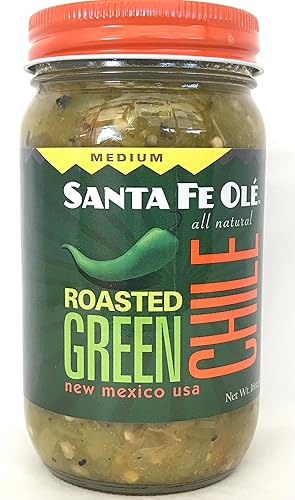 Santa Fe Ole Toasted New Mexico Green Chile mediano, 16 onzas (paquete de 6)