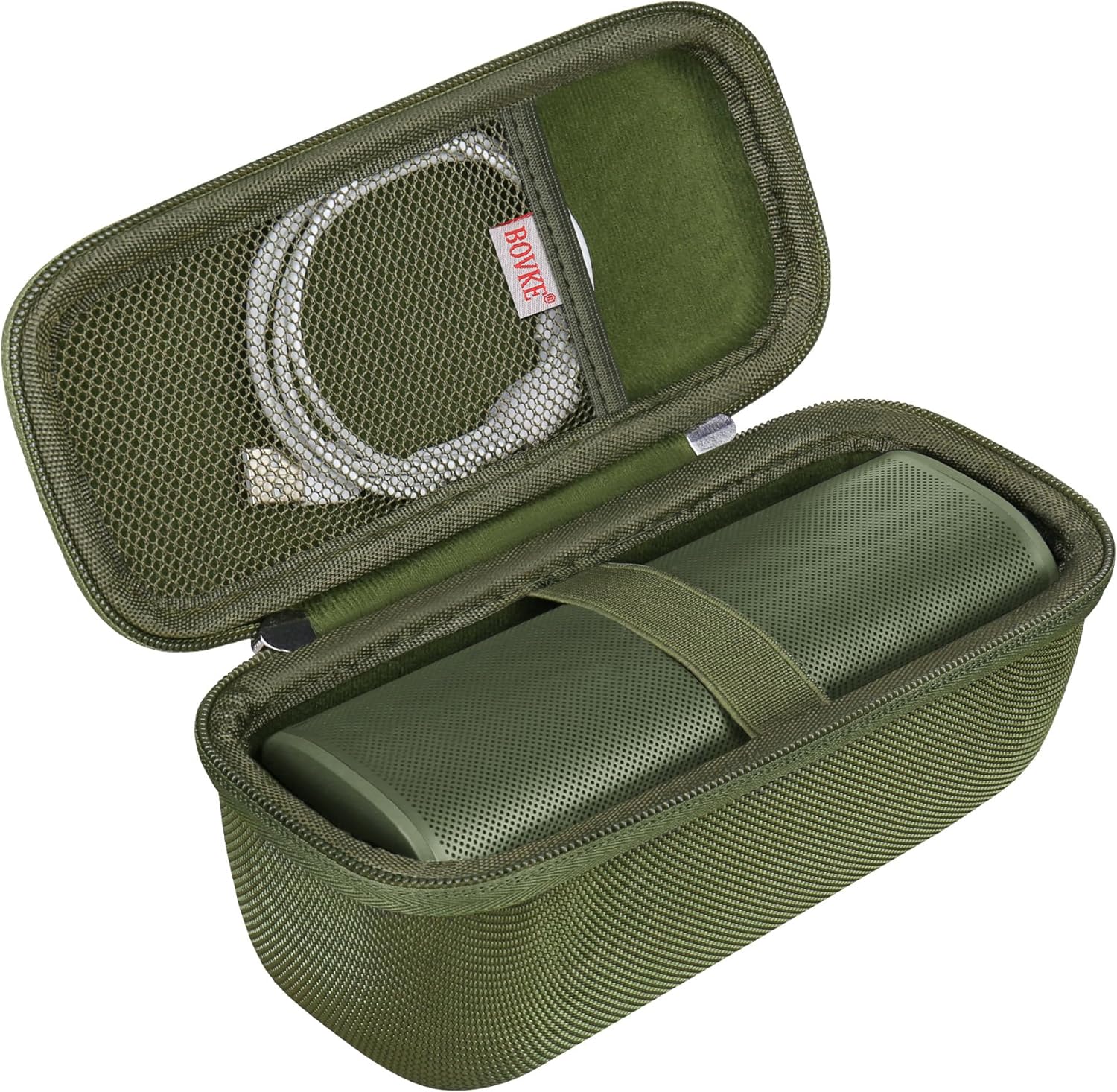 BOVKE Carrying Case Compatible with Sonos Roam 2 Portable Waterproof Bluetooth Wireless Speaker, Roam 2 Bluetooth Speaker Holder with Mesh Pocket for Charging Cables Accessories, Green BOVKE Carrying Case Compatible with Sonos Roam 2 Portable Waterproof Bluetooth Wireless Speaker, Roam 2 Bluetooth Speaker Holder with Mesh Pocket for Charging Cables Accessories, Green