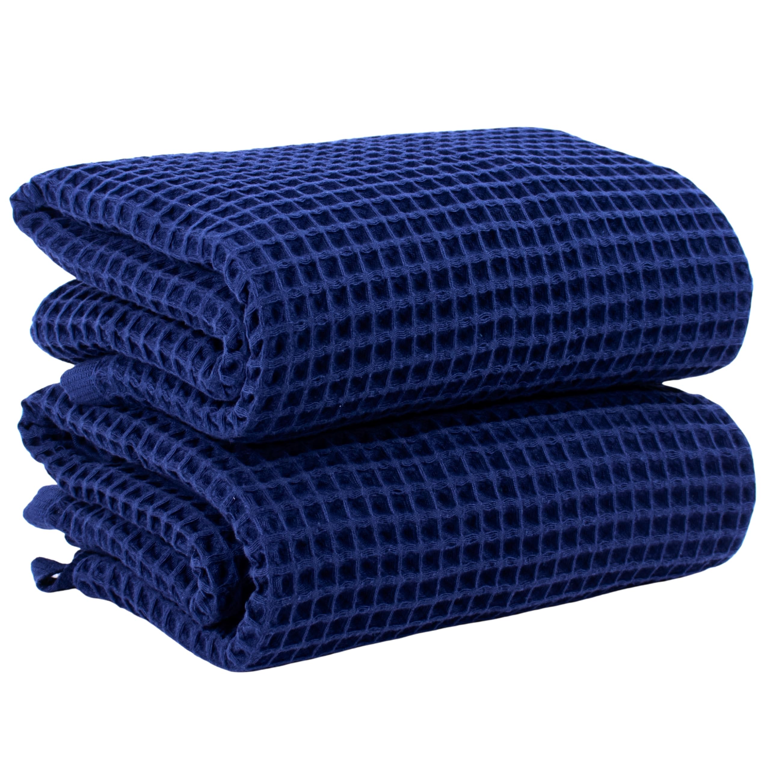 PÜSKÜL Premium Waffle Bath Towels Set of 2 - Organic 100% Turkish Cotton Bath Towel - Quick Dry, Absorbent, Light, Thin, 32x63 Large Waffle Towels for