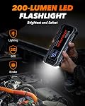 WOLFBOX MV24 démarreur de saut 4000A, pack de boost de voiture 12V avec chargeur rapide de 65W, affichage LED, batterie portable de démarreur de saut de 88,8 Wh (moteur à essence 10L, moteur diesel 10L) avec lumière LED, câbles de démarrage