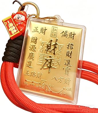 OneWhoYoung Feng Shui Amulet Keychain Secure Wealth and Good Luck,Aesthetic Decor Rear View Mirror Hanging Ornament