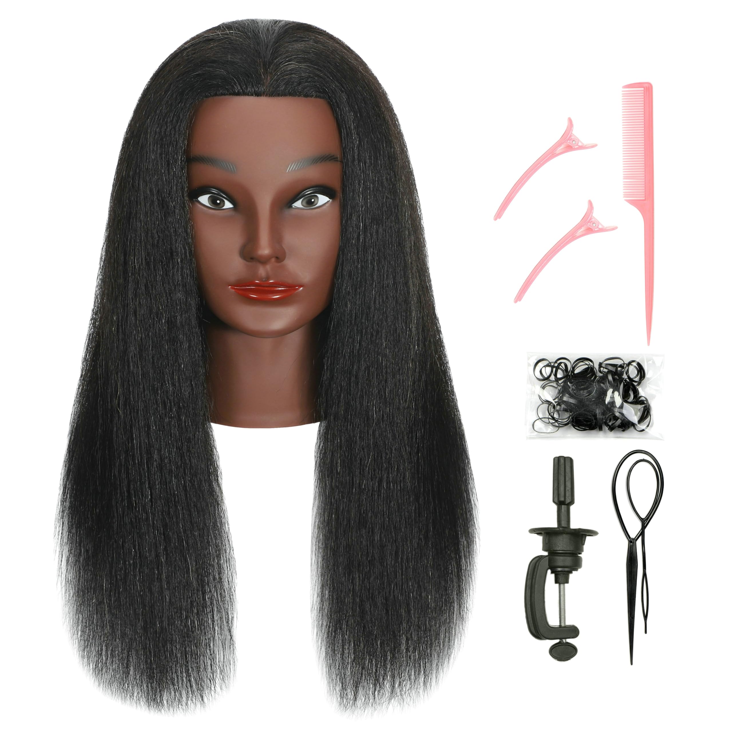 EVATEC African American Mannequin Head 100% Real Human Hair - training heads | Mubboo