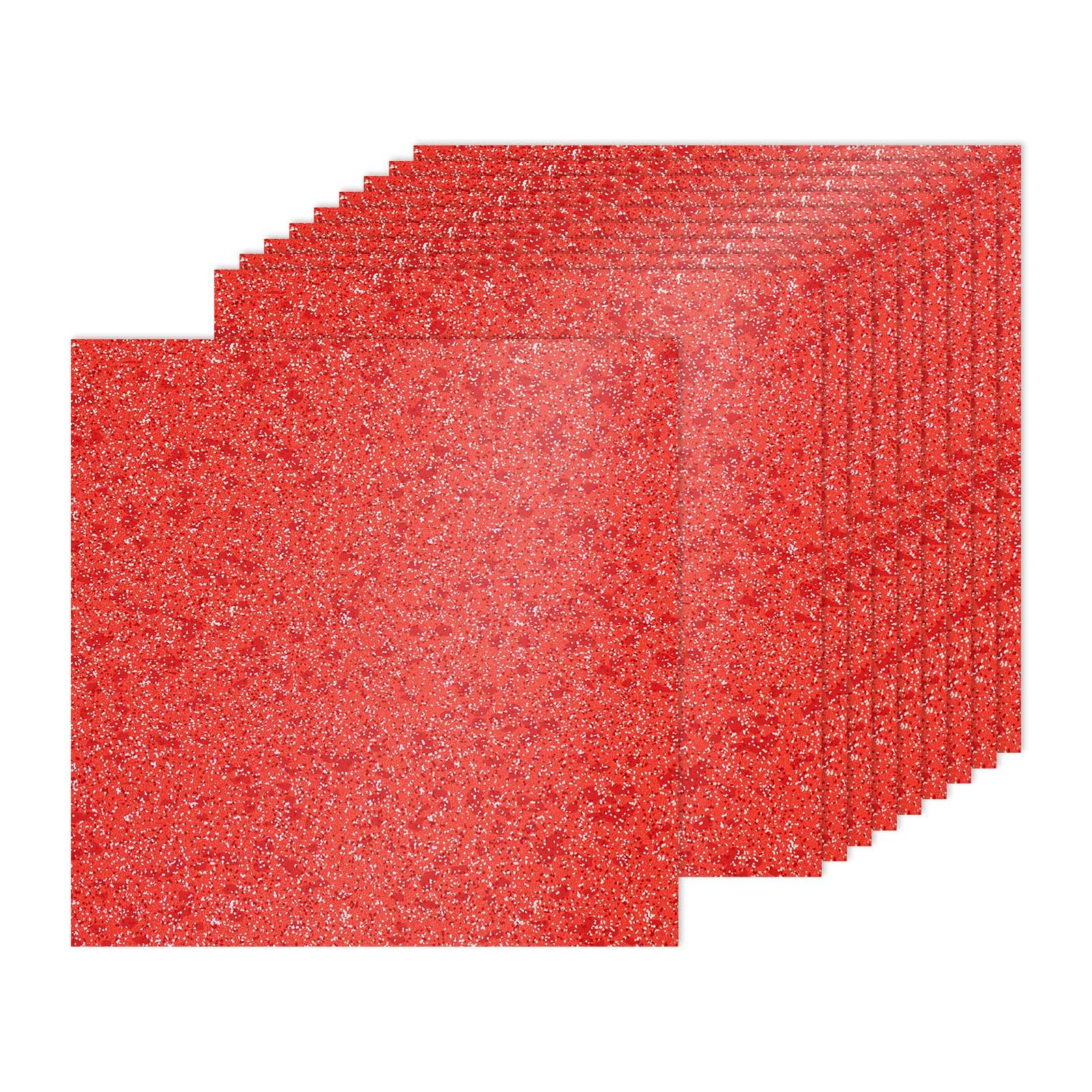 PATIKIL 20Sheets Red Glitter Cardstock, 12x12In Glitter Paper Card Stock Shiny Scrapbook 250gsm Sparkly Paper Large Shimmer for Crafts Scrapbook DIY Art Wedding Party