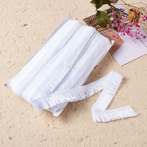 Miniatura 97 de KISSITTY Cinta de encaje de fibra de poliéster de 27 yardas para coser vestidos, ropa, manualidades, decoración del hogar, color marrón coco