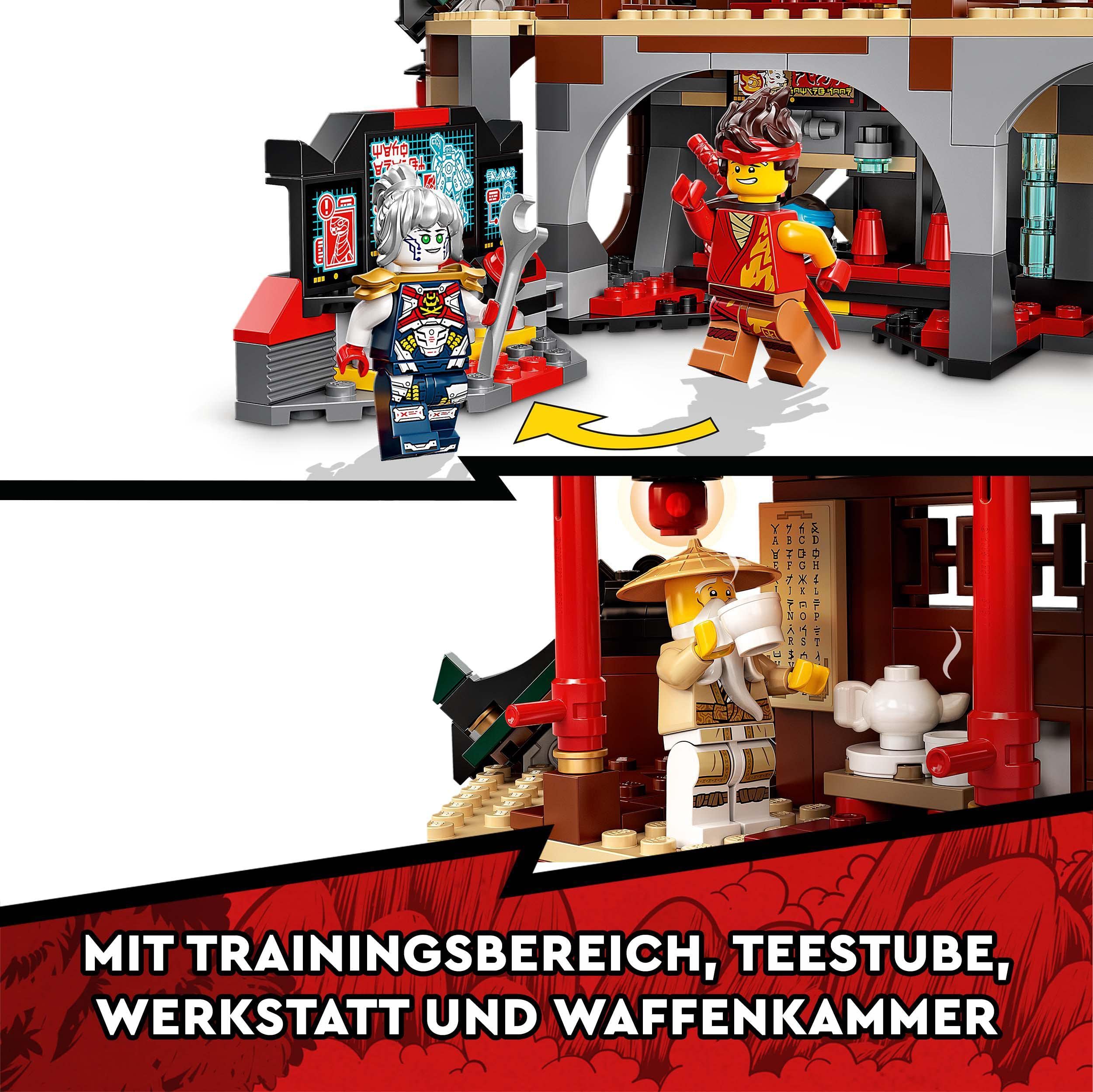 LEGO 71767 NINJAGO Ninja-Dojotempel Aus Meister des Spinjitzu, Gebäude-Set Mit 5 Räumen, Inkl. 8 Minifugren Wie Lloyd, Kai Und Schlangen-Actionfiguren, Ninja-Spielzeug Für Kinder Ab 8 Jahren