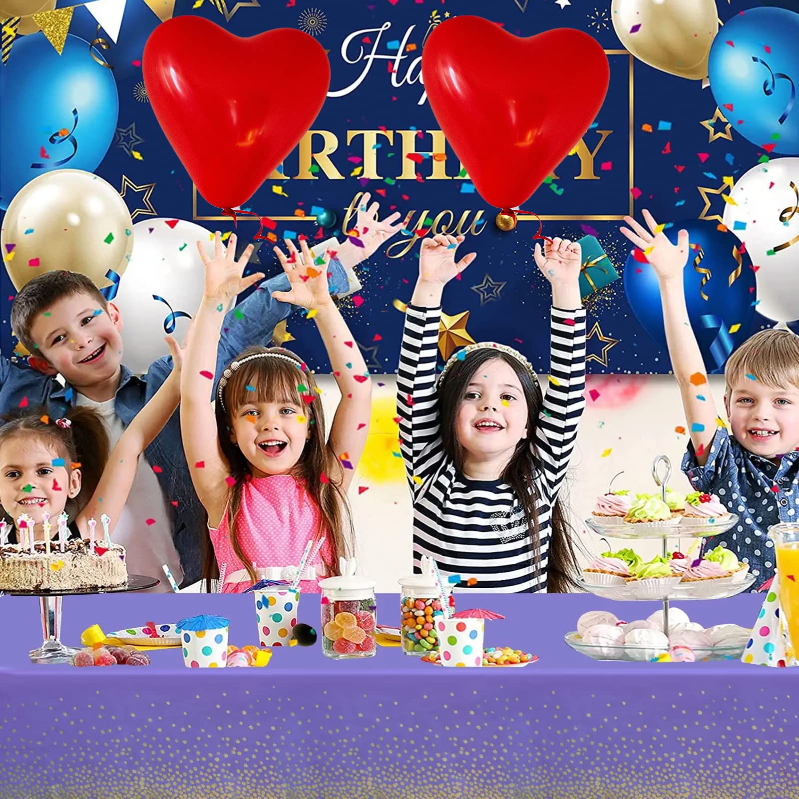 Tovaglia A Pois Oro E Nero 137x274cm - Plastica PEVA - Impermeabile - Per Feste E Compleanni - Foto 5