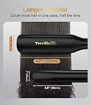 Terviiix Onyx Gleam Flat Iron Hair Straightener, 4.7" Extra-Long Plate | 1.75'' Ceramic Plate Infused with Argan Oil, Keratin, 80M Ions, 11 Heat 250-455°F, for Thick Coarse Frizzy Curly Hair