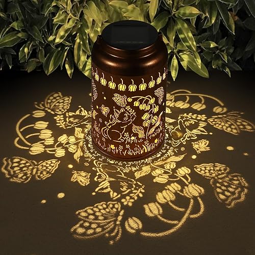 Miniatura 28 de Faroles solares impermeables para exteriores, decoración de hongos de abeja, regalos para mujeres, para la abuela, luces solares colgantes para