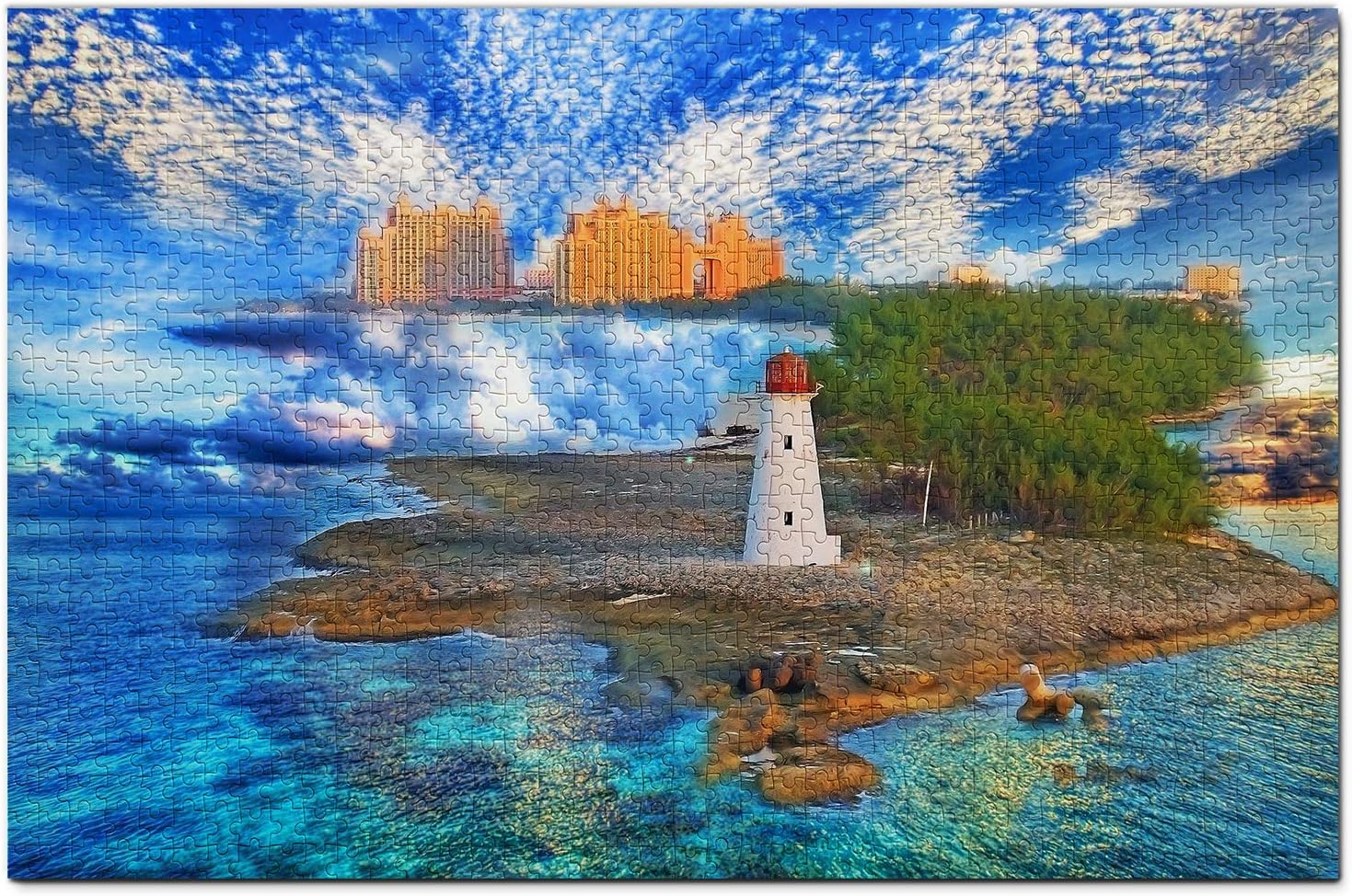 Bahamas Jigsaw Puzzle 1000 Piece Atlantis Nassau Bahamas Puzzle Game Artwork Travel Souvenir Wooden