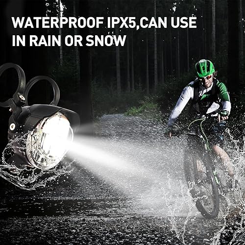 Miniatura 5 de EBike Faro LED 36V 48V - Impermeable 2 pines y 3 pines SM conectores - Luz eléctrica universal para montaje en horquilla o manillar